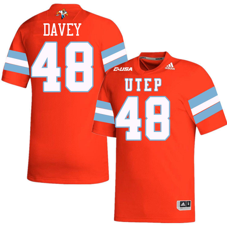 #48 Micah Davey UTEP Jersey,UTEP Miners College Football Jersey,Uniforms-Throwback